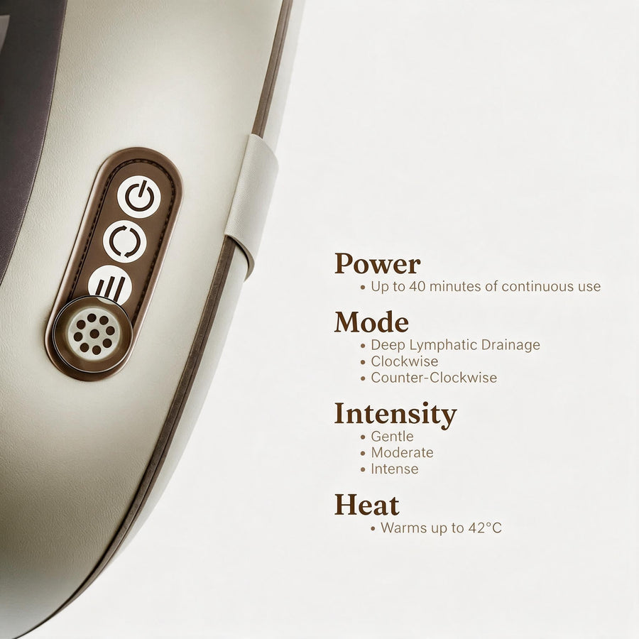 Massager on marble pedestal